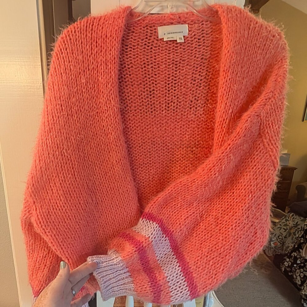 By Anthropologie Stripe-Sleeve Cardigan Sweater - Picture 9 of 10